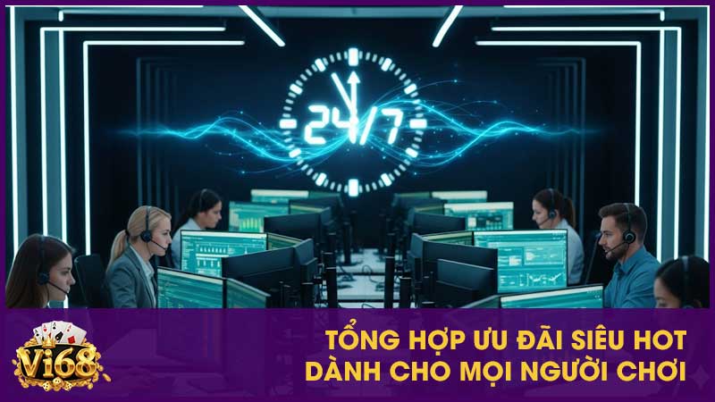 Đội ngũ CSKH nhà cái Vi68 hoạt động 24/7